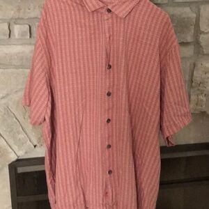 Tommy Bahama  Checkered Shirt 100% silk Big 3xb